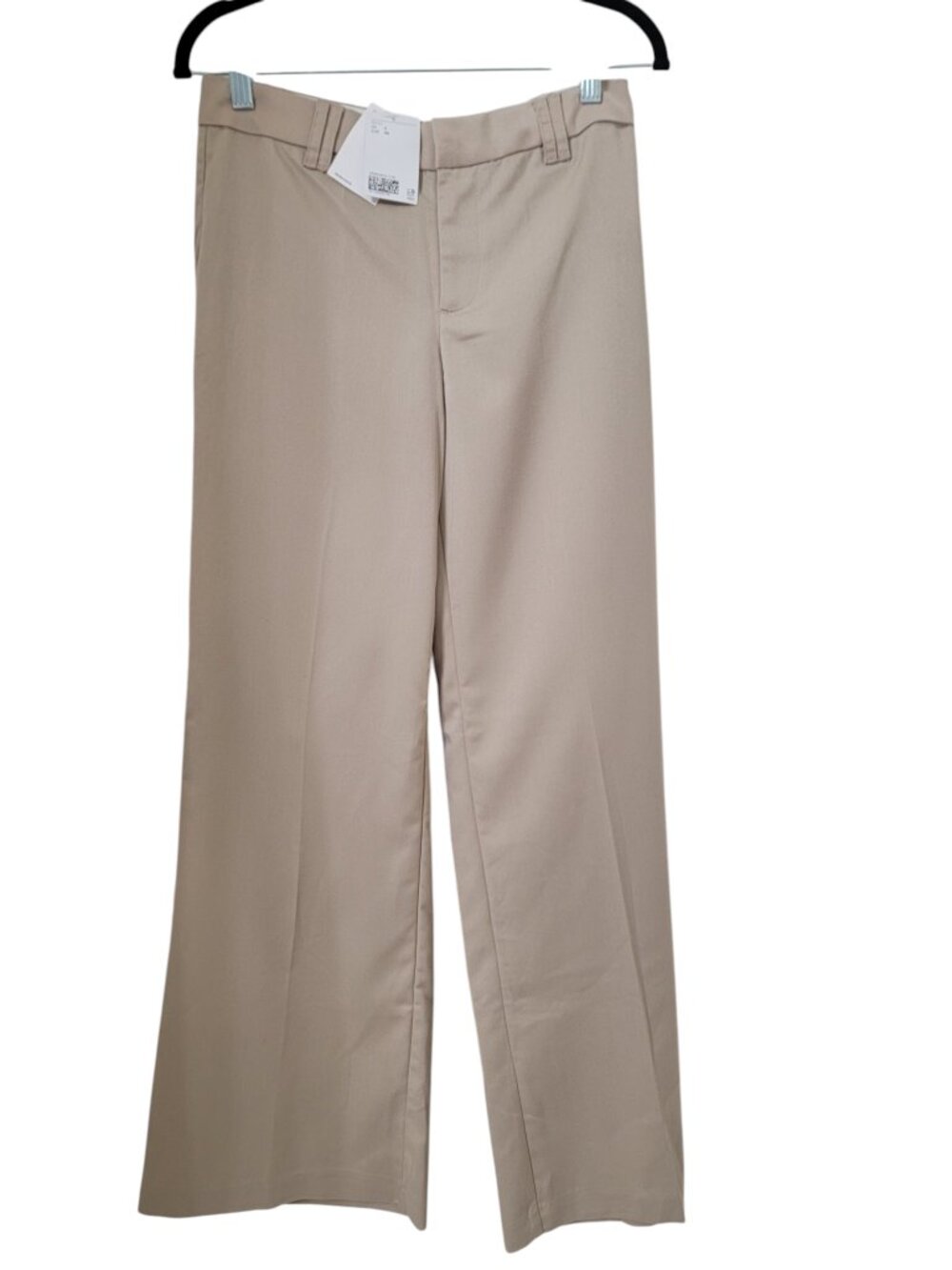 H&M Divided Size 4 Tan/Khaki Flat Front Trousers, NEW with Tag